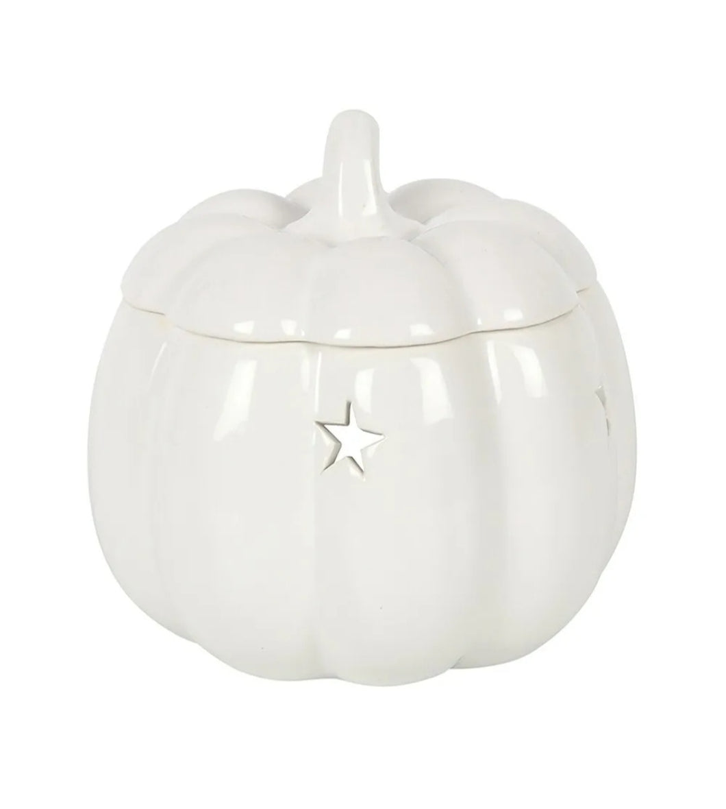 Medium White Pumpkin Burner